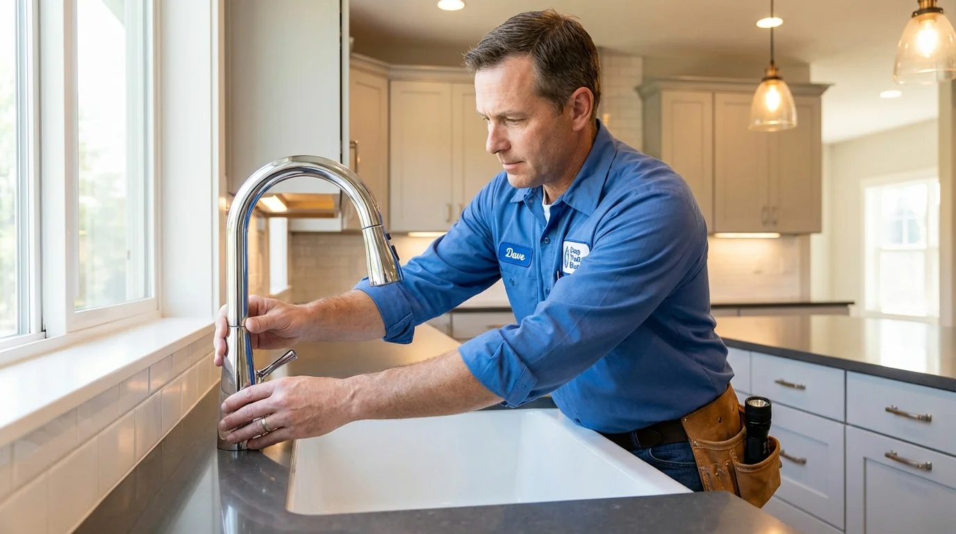 Kitchen faucet installation by Johns Plumbing LLC in River Rouge